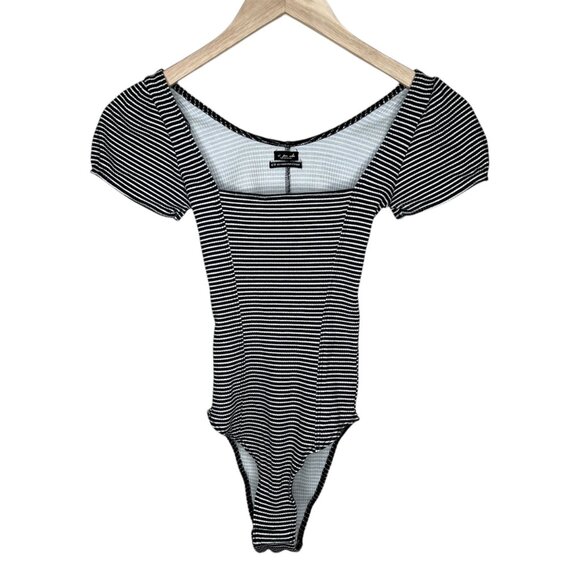 Urban Outfitters Tops - Out from Under Urban Outfitters Black & White Striped Short-Sleeve bodysuit XS